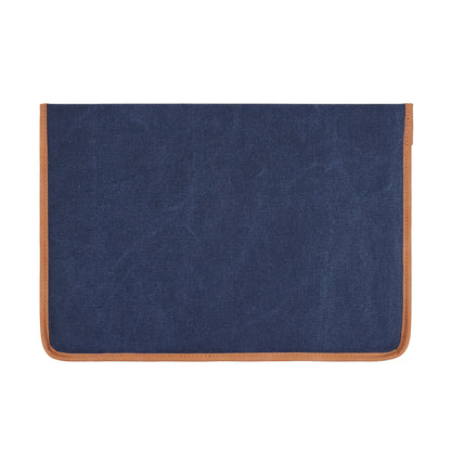 Navy - Back - Vinga Bosler Canvas Recycled Laptop Sleeve