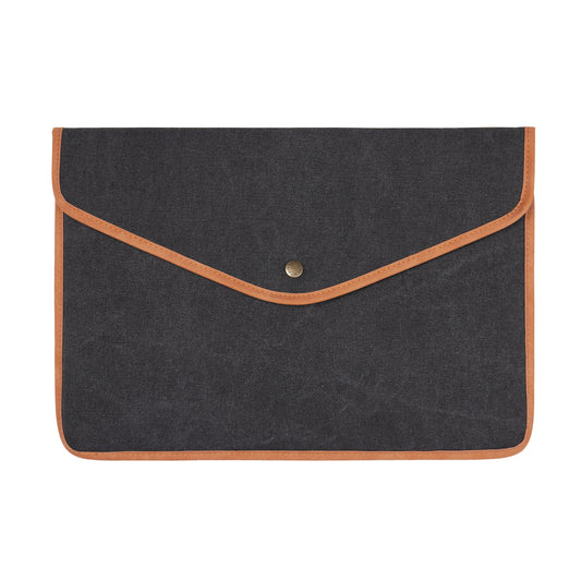 Black - Front - Vinga Bosler Canvas Recycled Laptop Sleeve