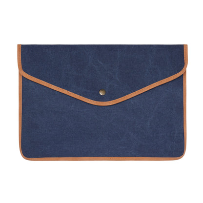 Navy - Front - Vinga Bosler Canvas Recycled Laptop Sleeve