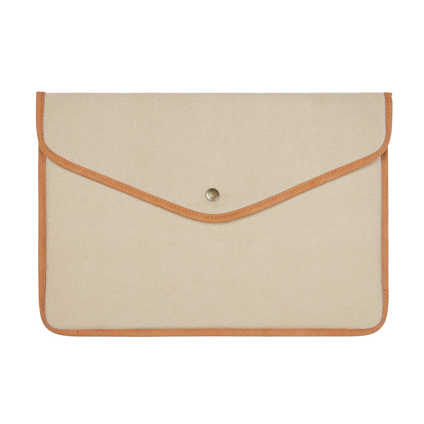Beige - Front - Vinga Bosler Canvas Recycled Laptop Sleeve