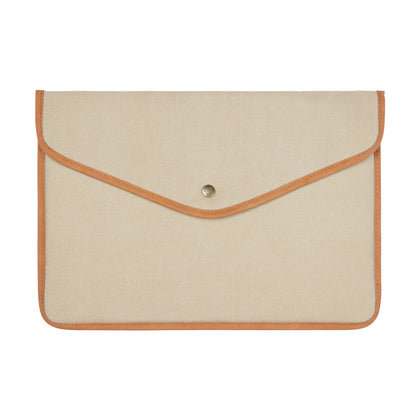 Beige - Front - Vinga Bosler Canvas Recycled Laptop Sleeve
