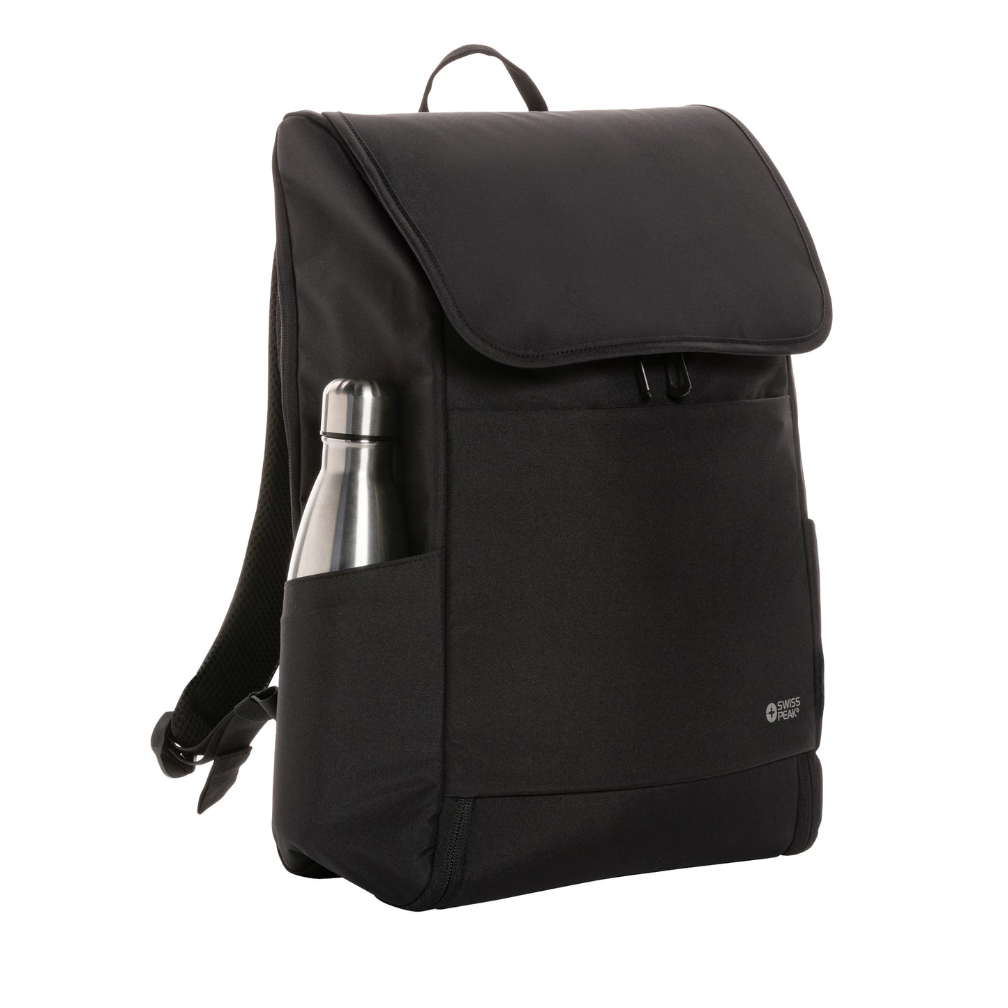 Black - Side - Swiss Peak Fern RPET Aware 10L Backpack