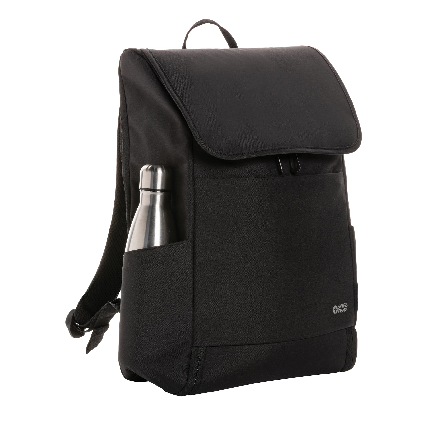 Black - Side - Swiss Peak Fern RPET Aware 10L Backpack