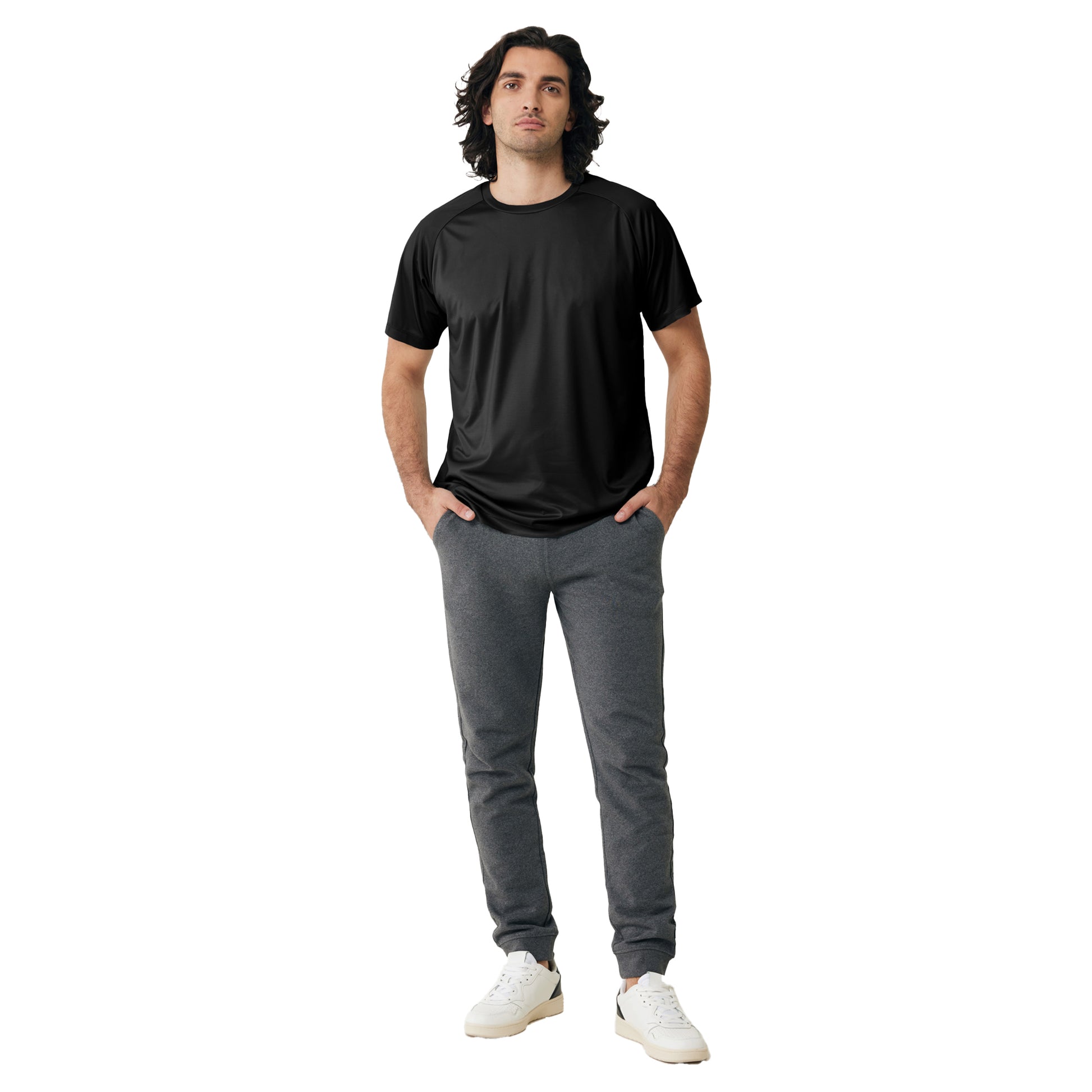 Black - Side - Iqoniq Unisex Adult Tikal Recycled Polyester Quick Dry Sport T-Shirt