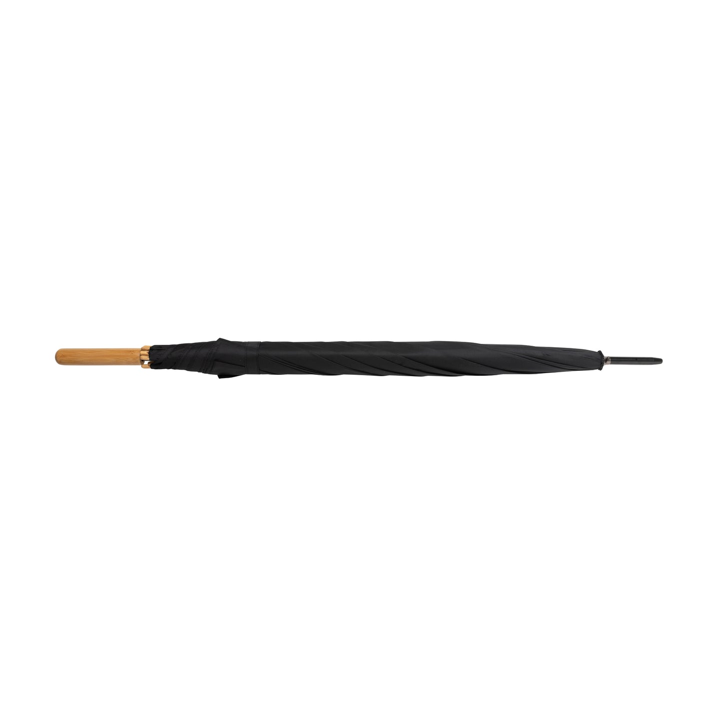 Black - Side - XD Collection Impact Aware Bamboo Stick Umbrella