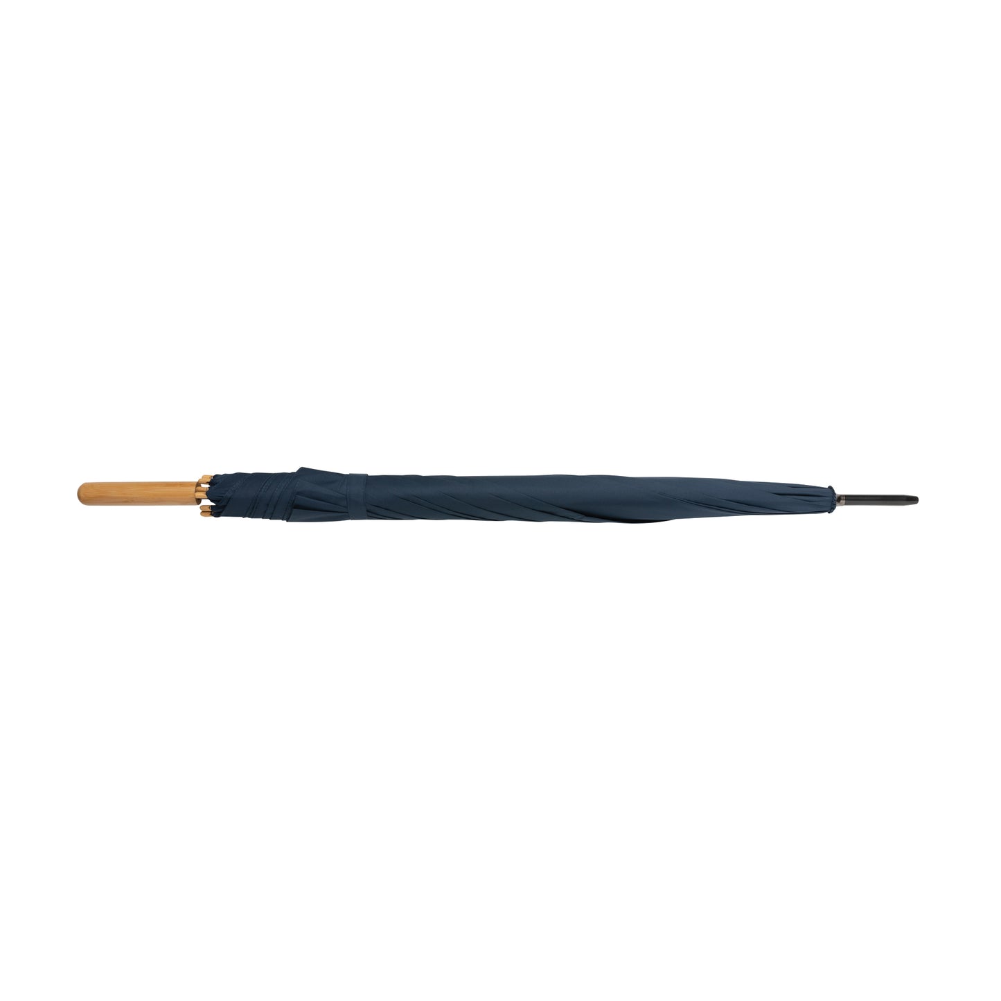 Navy - Side - XD Collection Impact Aware Bamboo Stick Umbrella