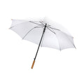 White - Front - XD Collection Impact Aware Bamboo Stick Umbrella