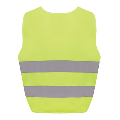 Yellow - Back - XD Collection Childrens-Kids Hi-Vis Safety Vest