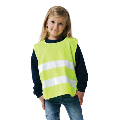 Yellow - Side - XD Collection Childrens-Kids Hi-Vis Safety Vest