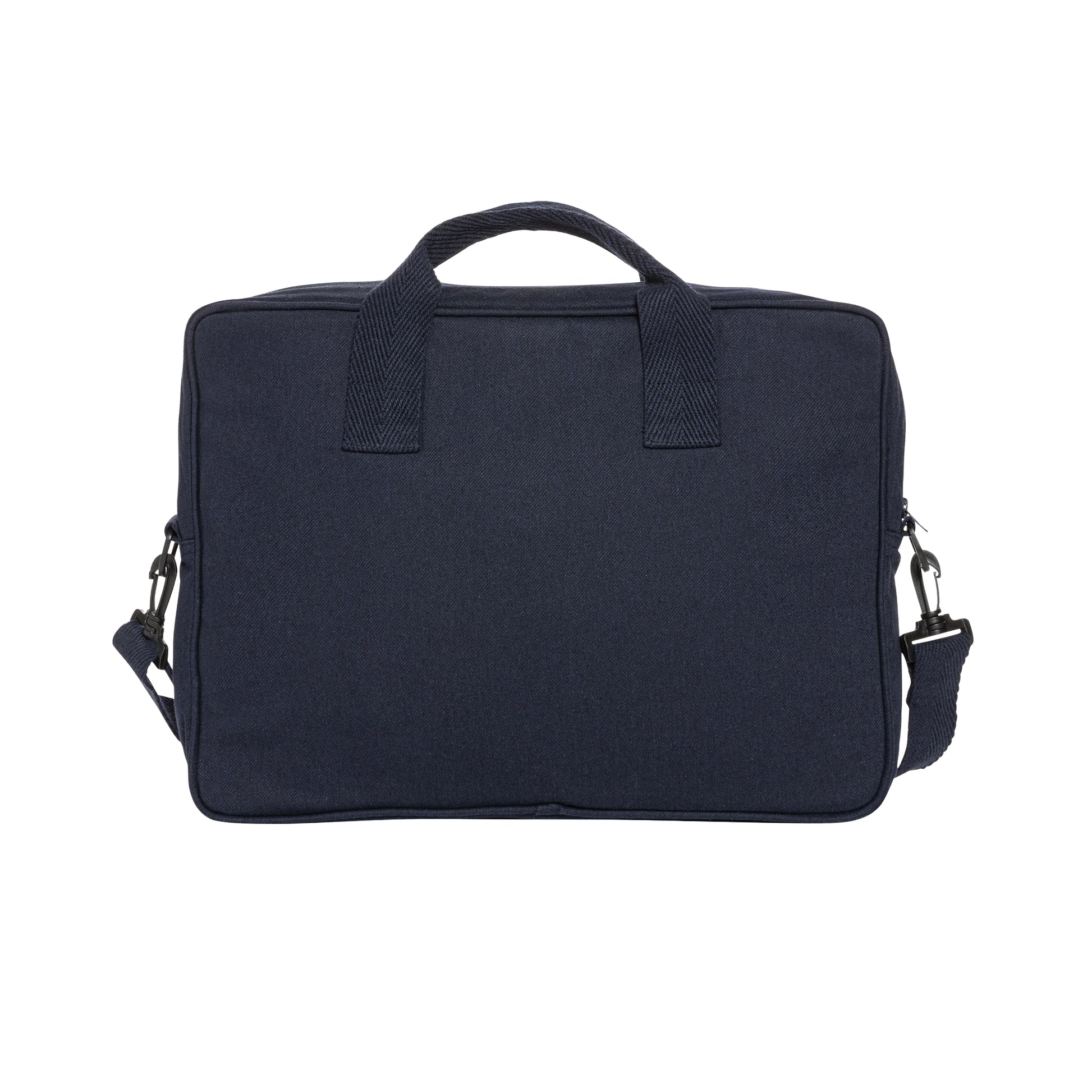 Navy - Back - XD Collection Laluka Recycled Cotton Aware Laptop Bag