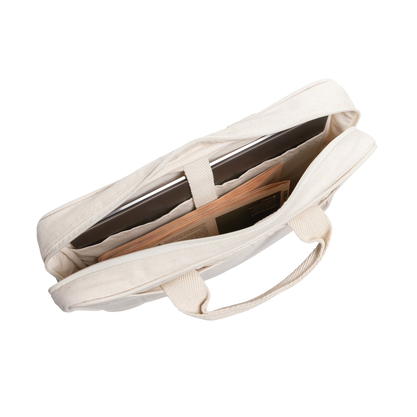 Off White - Side - XD Collection Laluka Recycled Cotton Aware Laptop Bag