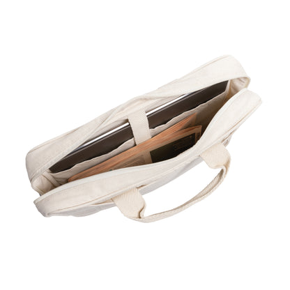 Off White - Side - XD Collection Laluka Recycled Cotton Aware Laptop Bag