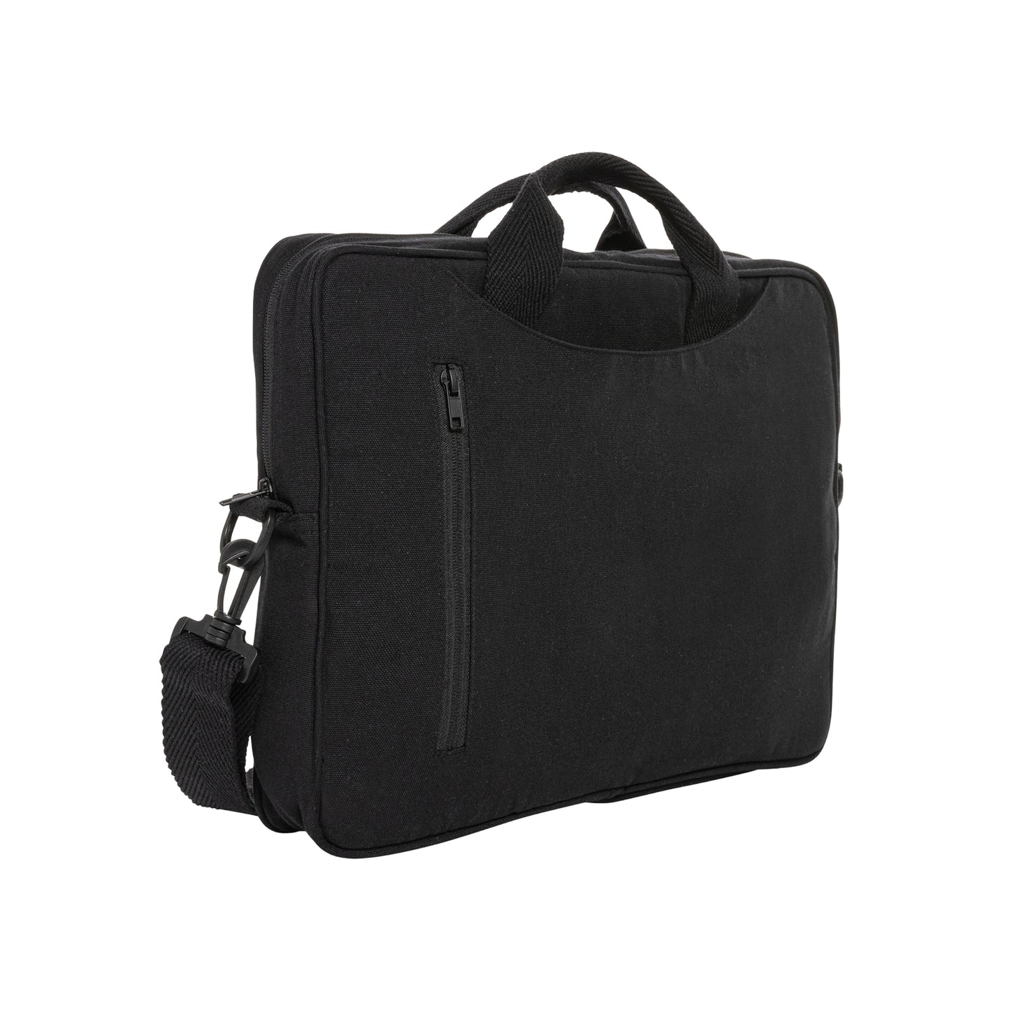 Black - Front - XD Collection Laluka Recycled Cotton Aware Laptop Bag