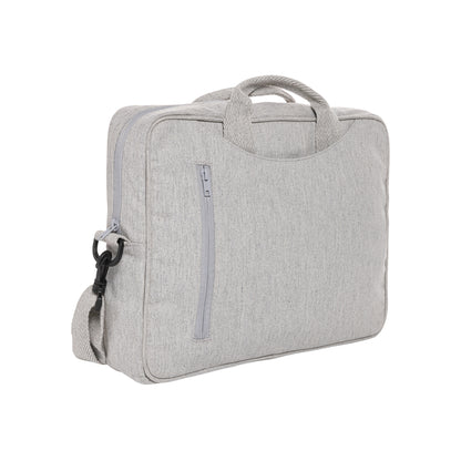 Grey - Front - XD Collection Laluka Recycled Cotton Aware Laptop Bag