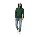Forest Green - Side - Iqoniq Unisex Adult Rila Recycled Cotton Lightweight Hoodie