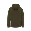 Khaki Green - Back - Iqoniq Unisex Adult Rila Recycled Cotton Lightweight Hoodie
