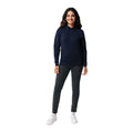 Navy - Side - Iqoniq Unisex Adult Rila Recycled Cotton Lightweight Hoodie
