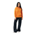 Orange - Side - Iqoniq Unisex Adult Rila Recycled Cotton Lightweight Hoodie
