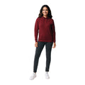 Burgundy - Side - Iqoniq Unisex Adult Rila Recycled Cotton Lightweight Hoodie