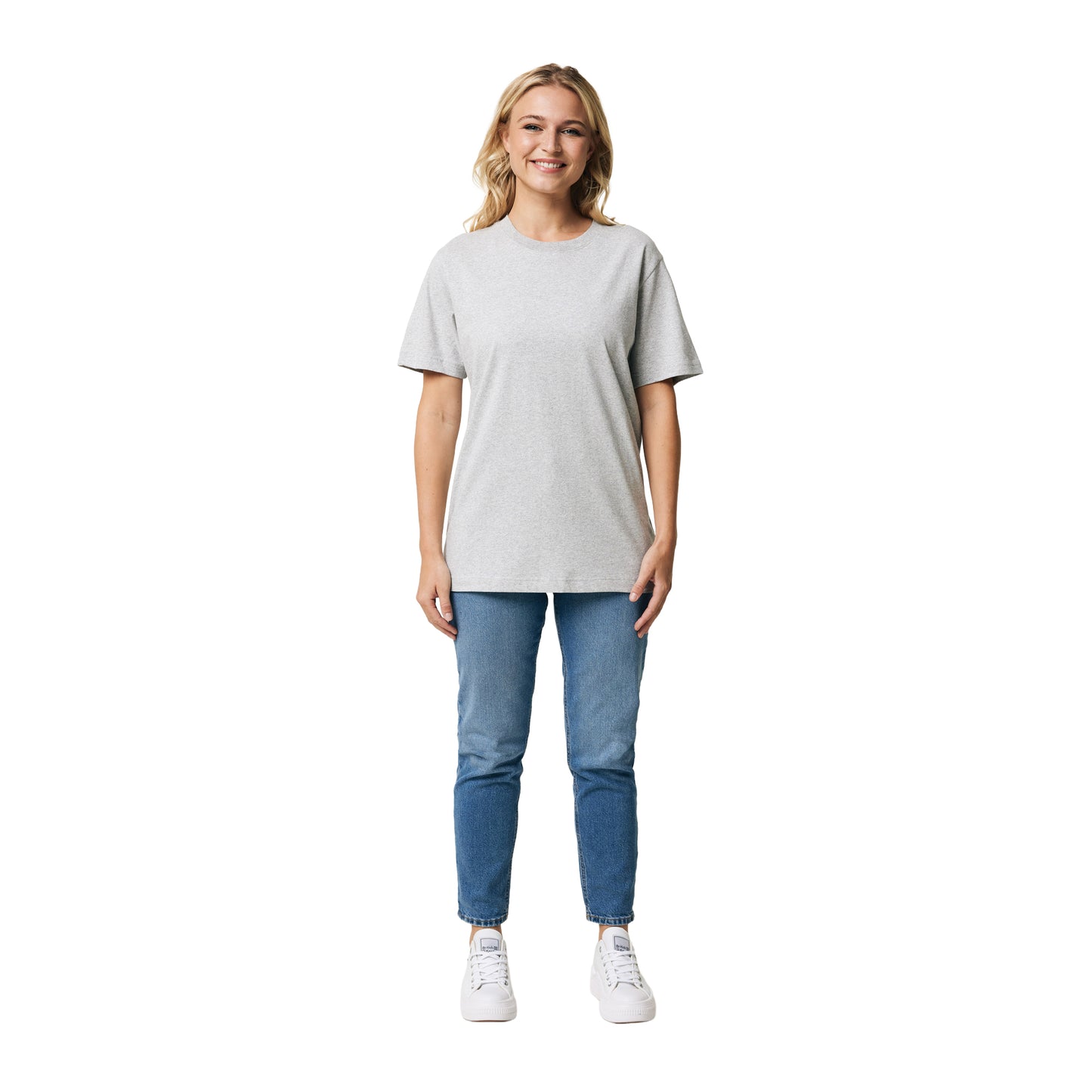 Heather Grey - Side - Iqoniq Unisex Adult Kakadu Recycled Cotton Relaxed Fit T-Shirt