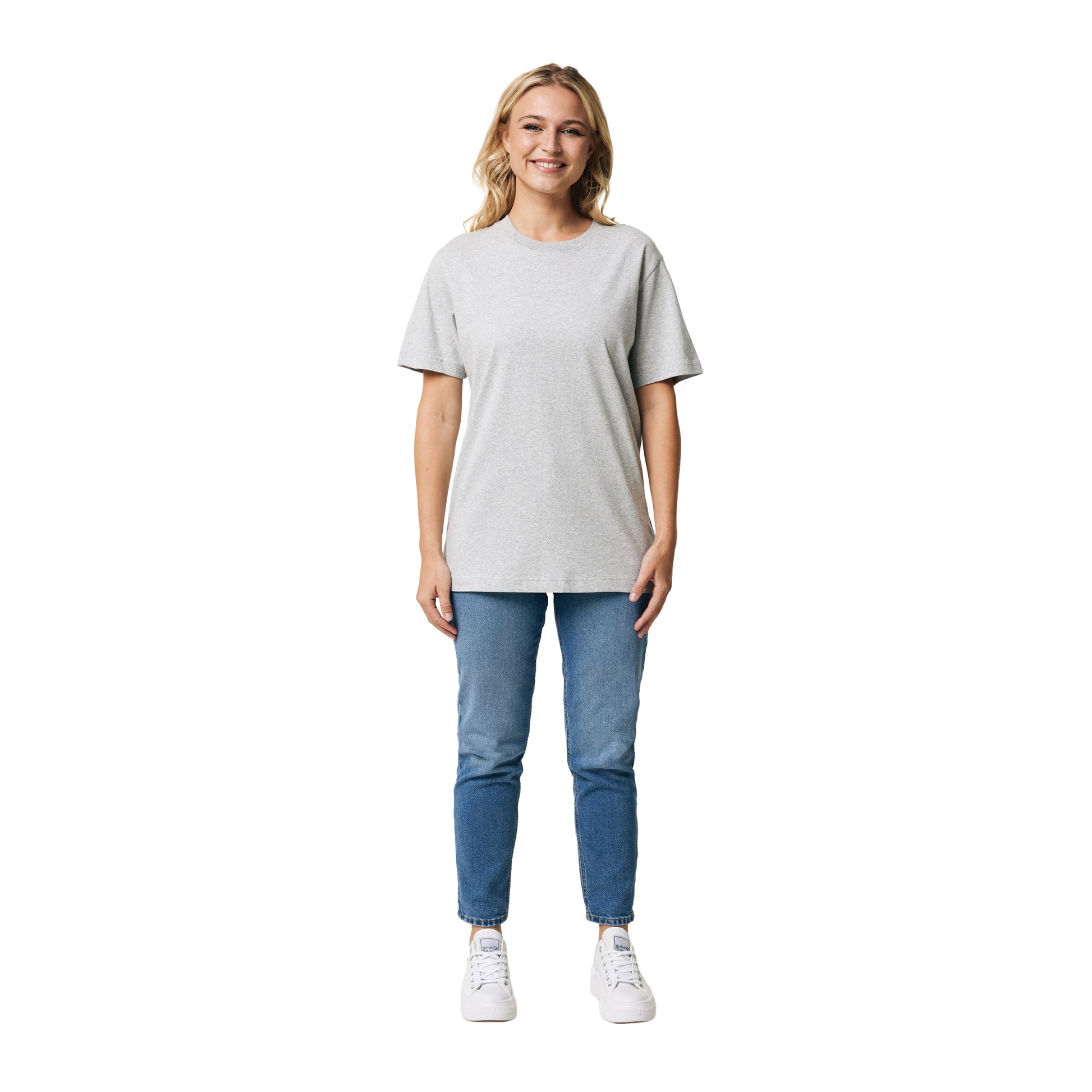Heather Grey - Side - Iqoniq Unisex Adult Kakadu Recycled Cotton Relaxed Fit T-Shirt