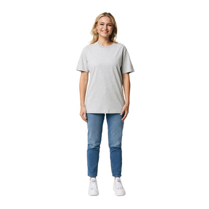 Heather Grey - Side - Iqoniq Unisex Adult Kakadu Recycled Cotton Relaxed Fit T-Shirt