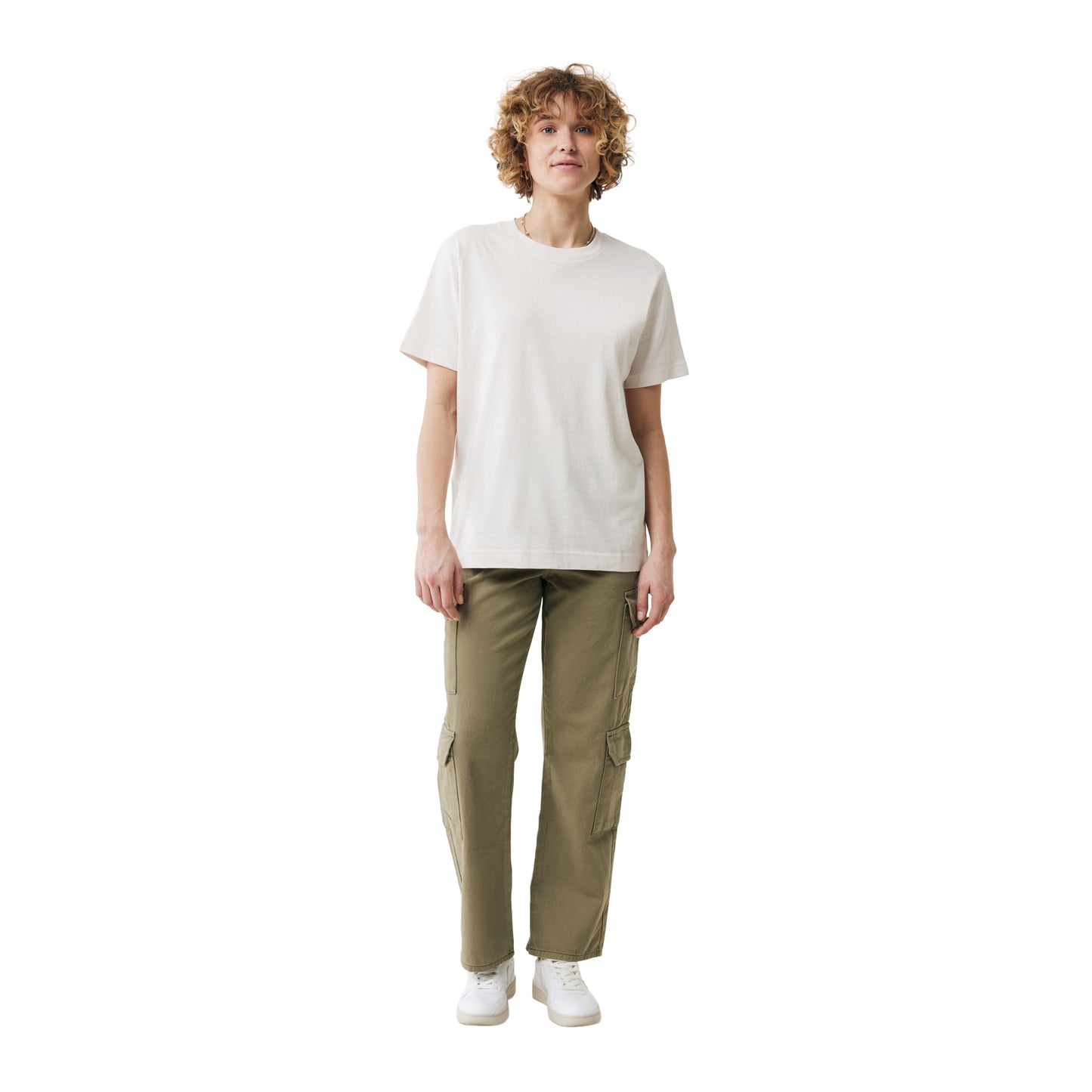 Ivory White - Side - Iqoniq Unisex Adult Kakadu Recycled Cotton Relaxed Fit T-Shirt