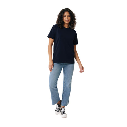 Navy - Side - Iqoniq Unisex Adult Kakadu Recycled Cotton Relaxed Fit T-Shirt