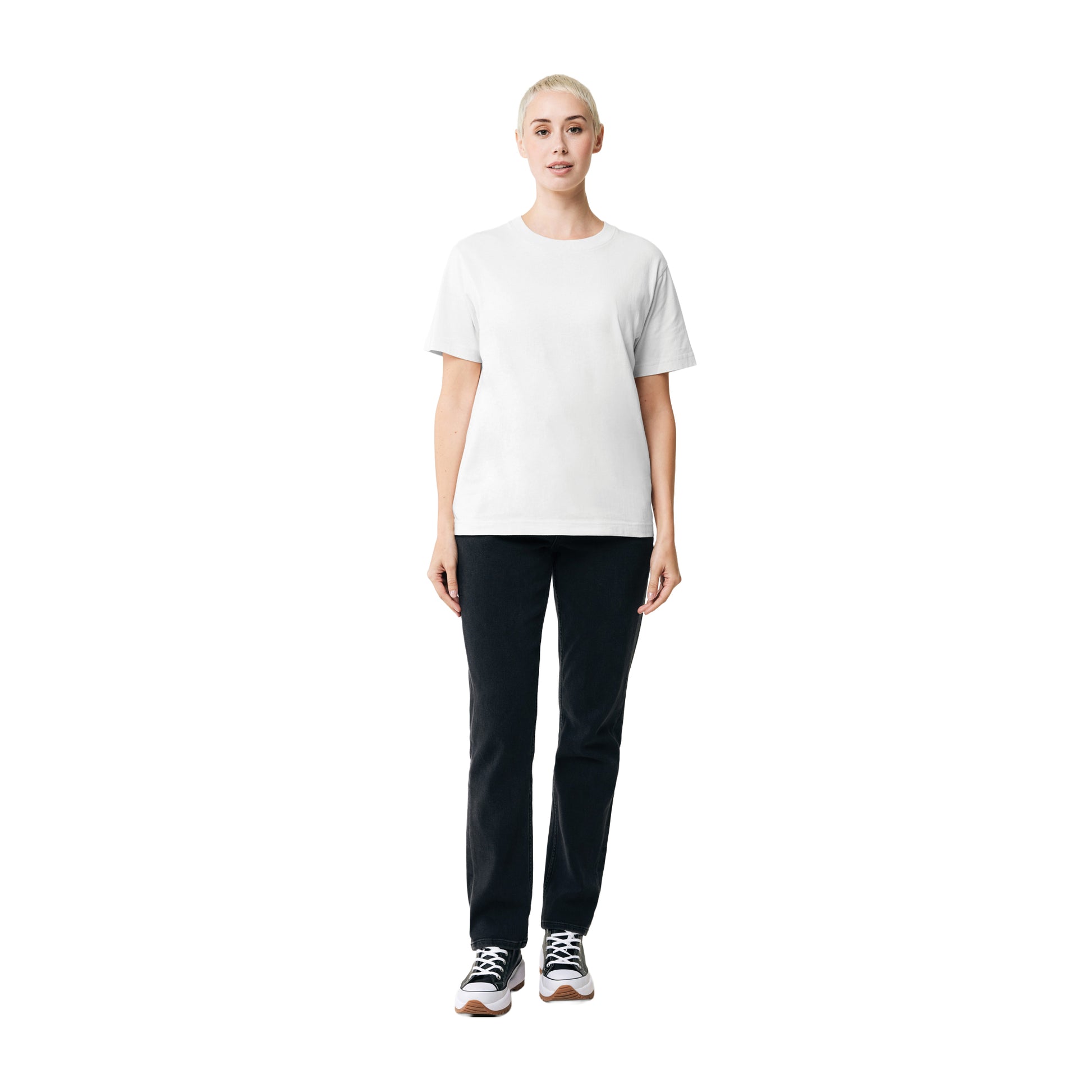 White - Side - Iqoniq Unisex Adult Kakadu Recycled Cotton Relaxed Fit T-Shirt