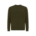 Khaki Green - Front - Iqoniq Unisex Adult Etosha Recycled Cotton Lightweight Sweatshirt