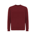Burgundy - Front - Iqoniq Unisex Adult Etosha Recycled Cotton Lightweight Sweatshirt