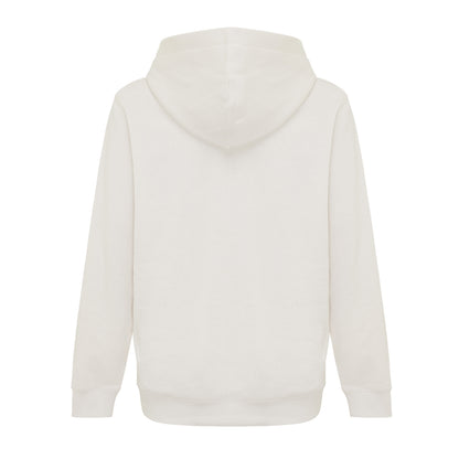 Ivory White - Back - Iqoniq Childrens-Kids Yengo Recycled Cotton Side Pocket Hoodie