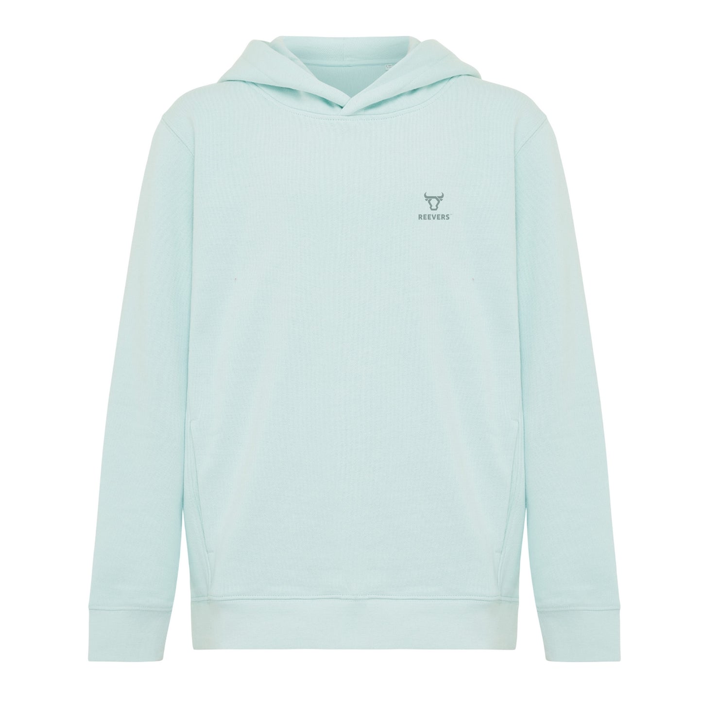 Crushed Mint - Front - Iqoniq Childrens-Kids Yengo Recycled Cotton Side Pocket Hoodie