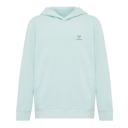 Crushed Mint - Front - Iqoniq Childrens-Kids Yengo Recycled Cotton Side Pocket Hoodie