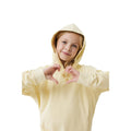 Cream Yellow - Side - Iqoniq Childrens-Kids Yengo Recycled Cotton Side Pocket Hoodie