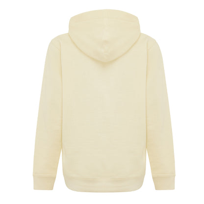 Cream Yellow - Back - Iqoniq Childrens-Kids Yengo Recycled Cotton Side Pocket Hoodie