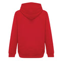 Red - Back - Iqoniq Childrens-Kids Yengo Recycled Cotton Side Pocket Hoodie