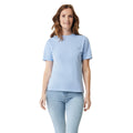 Sky Blue - Close up - Iqoniq Unisex Adult Sierra Recycled Cotton Lightweight T-Shirt