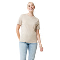 Light Heather Brown - Close up - Iqoniq Unisex Adult Sierra Recycled Cotton Lightweight T-Shirt