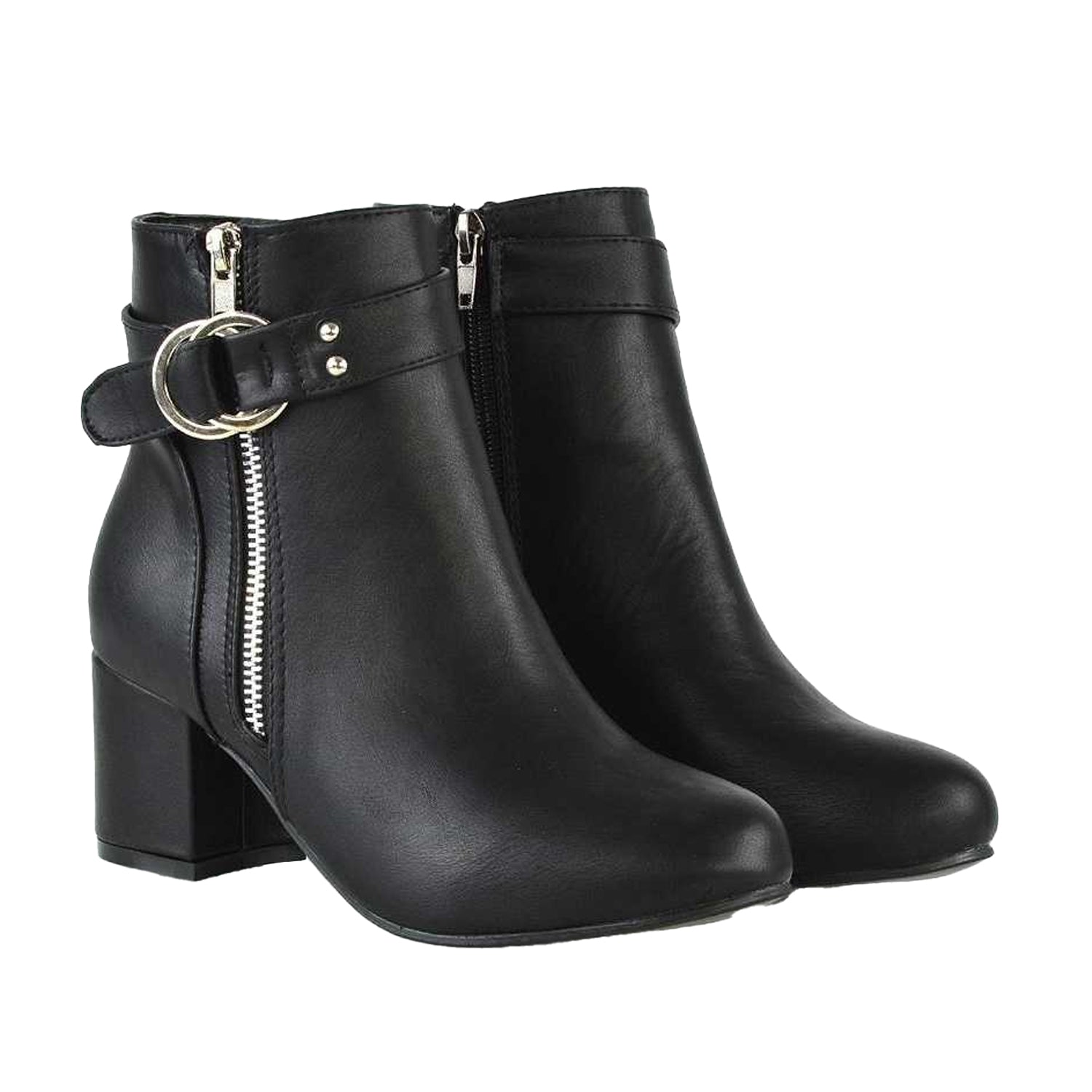 Black - Lifestyle - XY London Womens-Ladies Lakesha Zip Boots