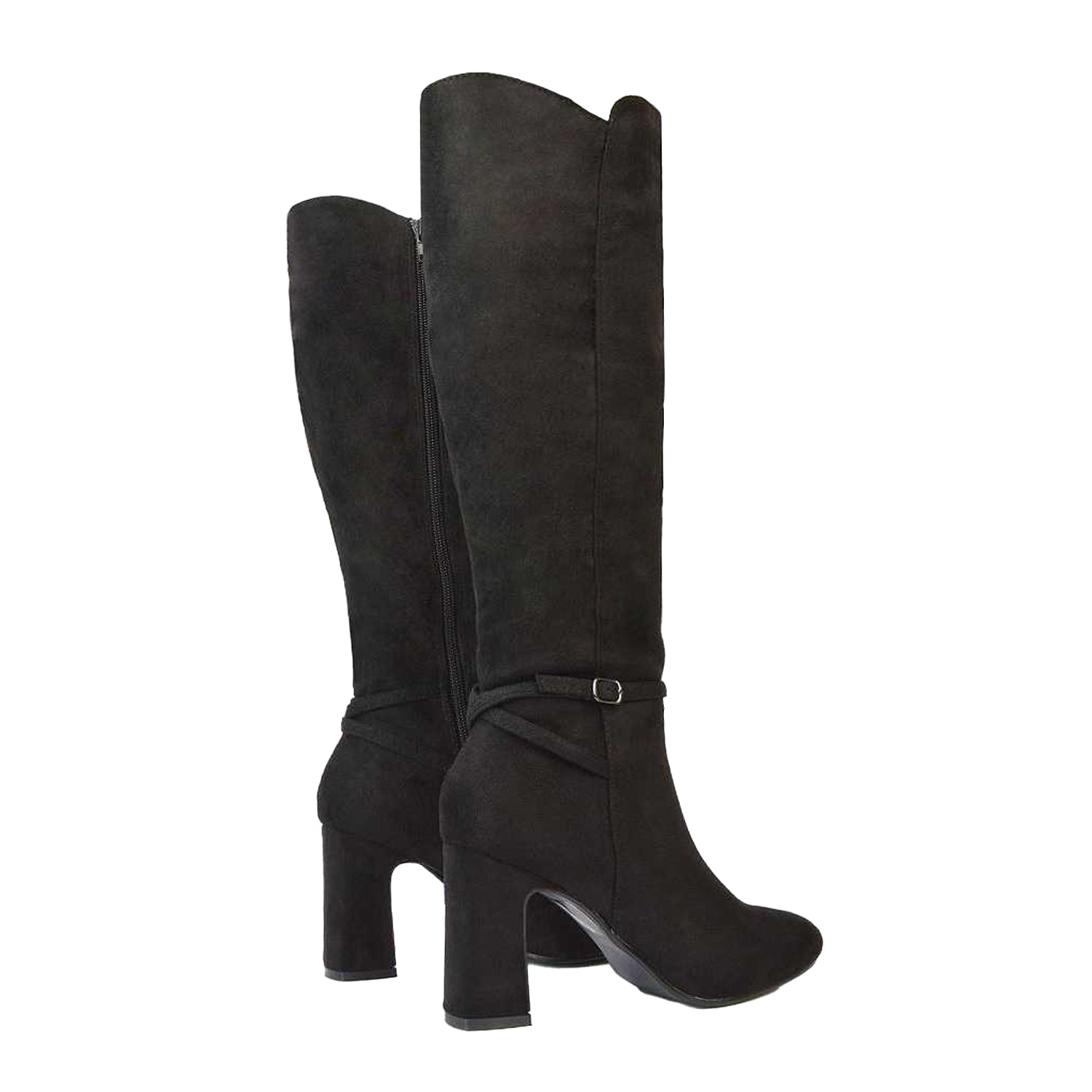 Jet Black - Back - XY London Womens-Ladies Kadie Mid Boots