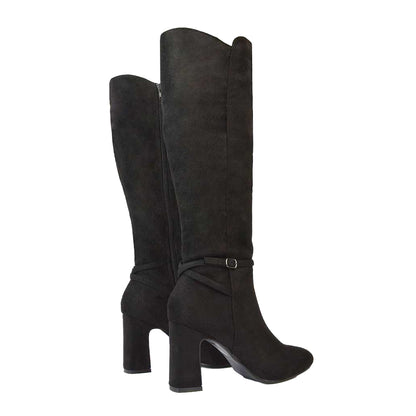 Jet Black - Back - XY London Womens-Ladies Kadie Mid Boots