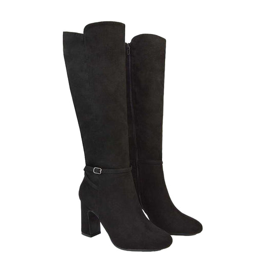 Jet Black - Front - XY London Womens-Ladies Kadie Mid Boots
