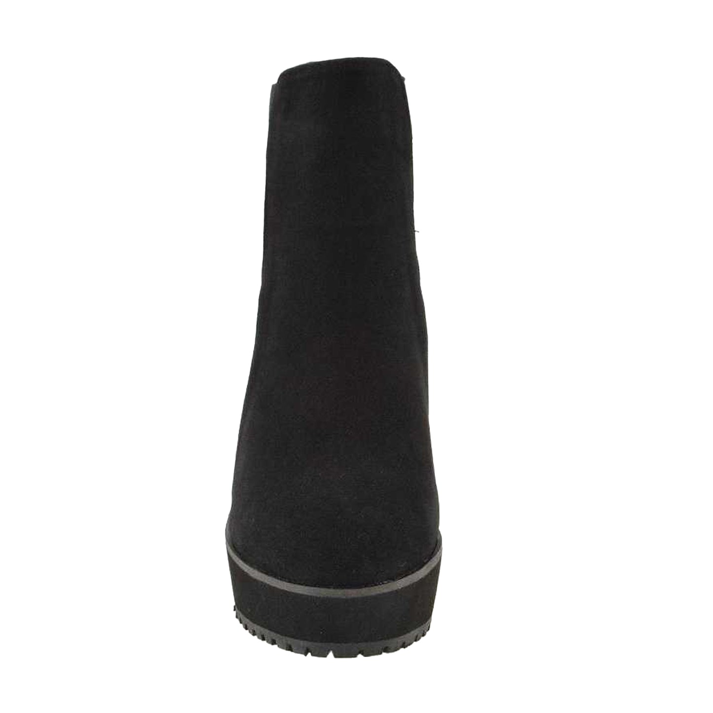 Jet Black - Side - XY London Womens-Ladies Roweena Wedge Boots