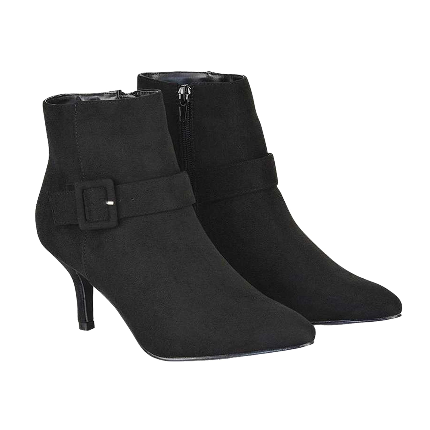 Jet Black - Lifestyle - XY London Womens-Ladies Lara Pointed Stiletto Heel Ankle Boots