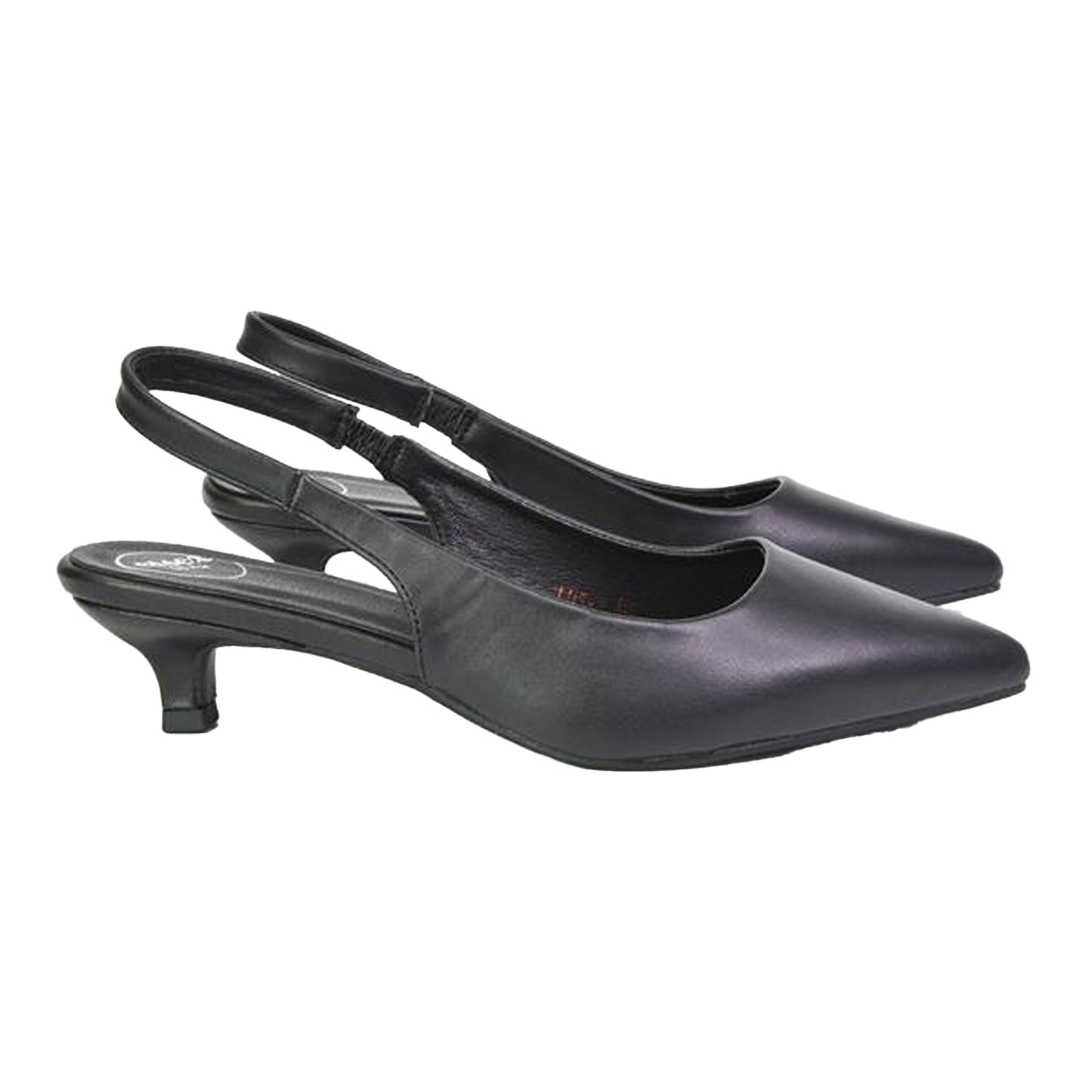 Black - Front - XY London Womens-Ladies Avalone Metallic Kitten Heel Sandals