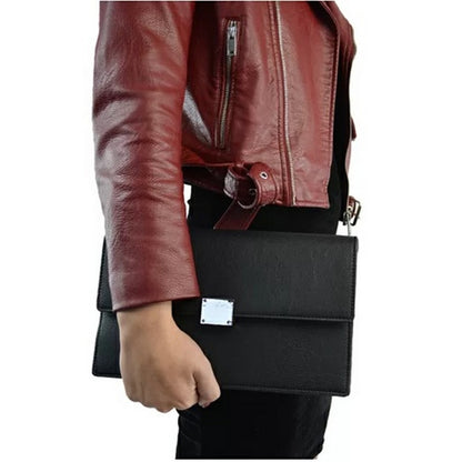 Black - Back - XY London Womens-Ladies Jordan Clutch Bag