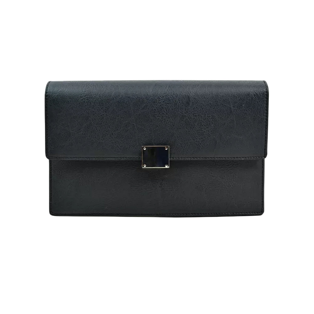 Black - Front - XY London Womens-Ladies Jordan Clutch Bag