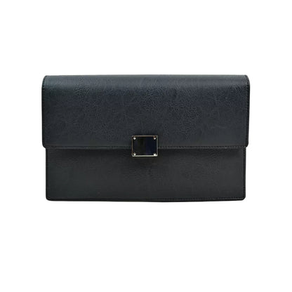 Black - Front - XY London Womens-Ladies Jordan Clutch Bag