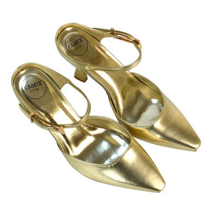 Metallic Gold - Lifestyle - XY London Womens-Ladies Daisy May Pointed High Stiletto Heel Court Shoes